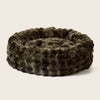 Snooza Luxe Bubble Fur Cuddler Dog Bed Olive Medium-Habitat Pet Supplies