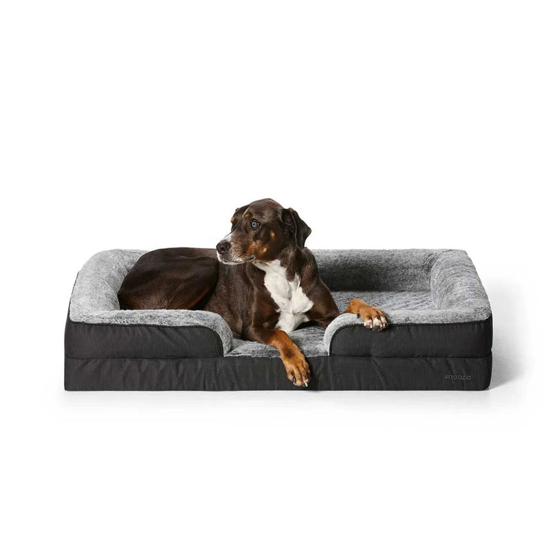 Snooza Tuff Ortho Retreat Dog Bed Black/Chinchilla Extra Large