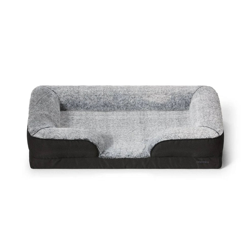 Snooza Tuff Ortho Retreat Dog Bed Black/Chinchilla Extra Large-Habitat Pet Supplies