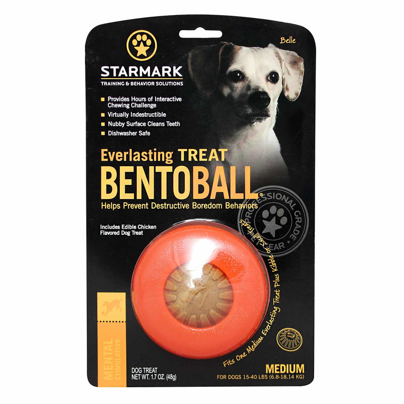Starmark Everlasting Treat Bento Ball Dog Toy Medium-Habitat Pet Supplies