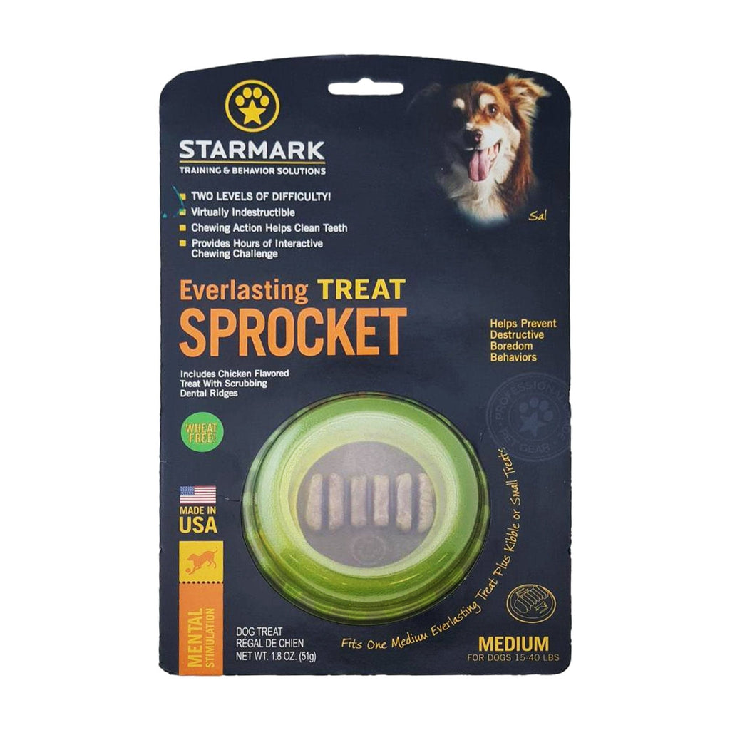 Starmark Everlasting Treat Sprocket Ball Dog Toy Medium-Habitat Pet Supplies