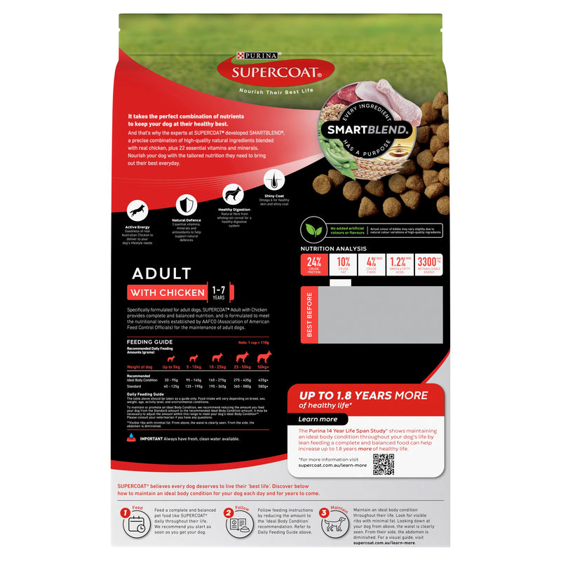 Supercoat Chicken Adult Dry Dog Food 2.8kg