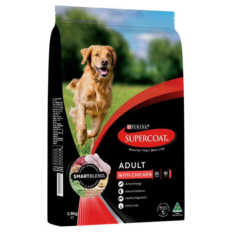Supercoat Chicken Adult Dry Dog Food 2.8kg-Habitat Pet Supplies