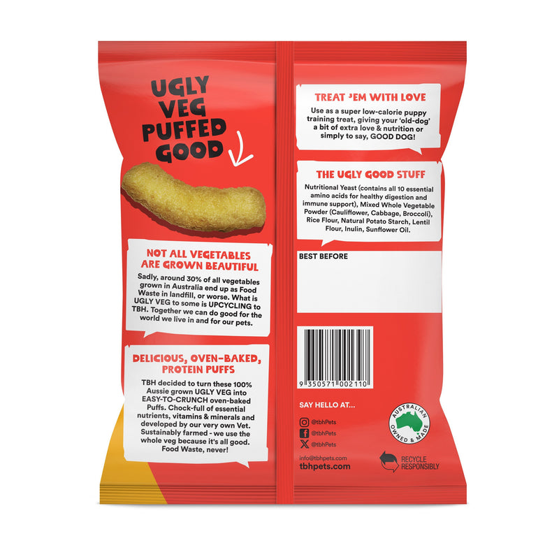 TBH Veggie Puffs with Mixed Vegetables and Hemp Dog Treats 80g