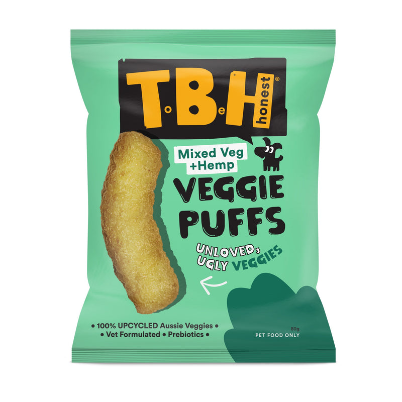 TBH Veggie Puffs with Mixed Vegetables and Hemp Dog Treats 80g-Habitat Pet Supplies