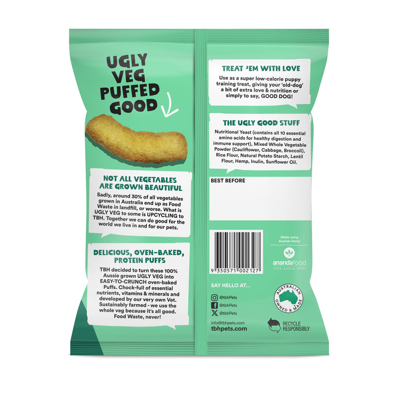 TBH Veggie Puffs with Mixed Vegtables Dog Treats 80g
