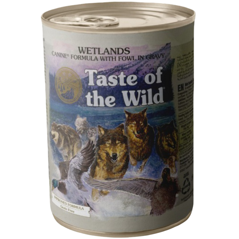 Taste of the Wild Wetlands Canine Formula with Fowl in Gravy for Dogs 390g-Habitat Pet Supplies