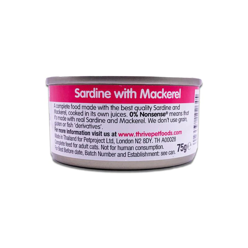 Thrive Sardine and Mackerel Wet Cat Food 75g