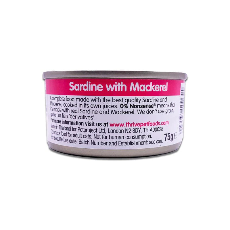 Thrive Sardine and Mackerel Wet Cat Food 75g x12