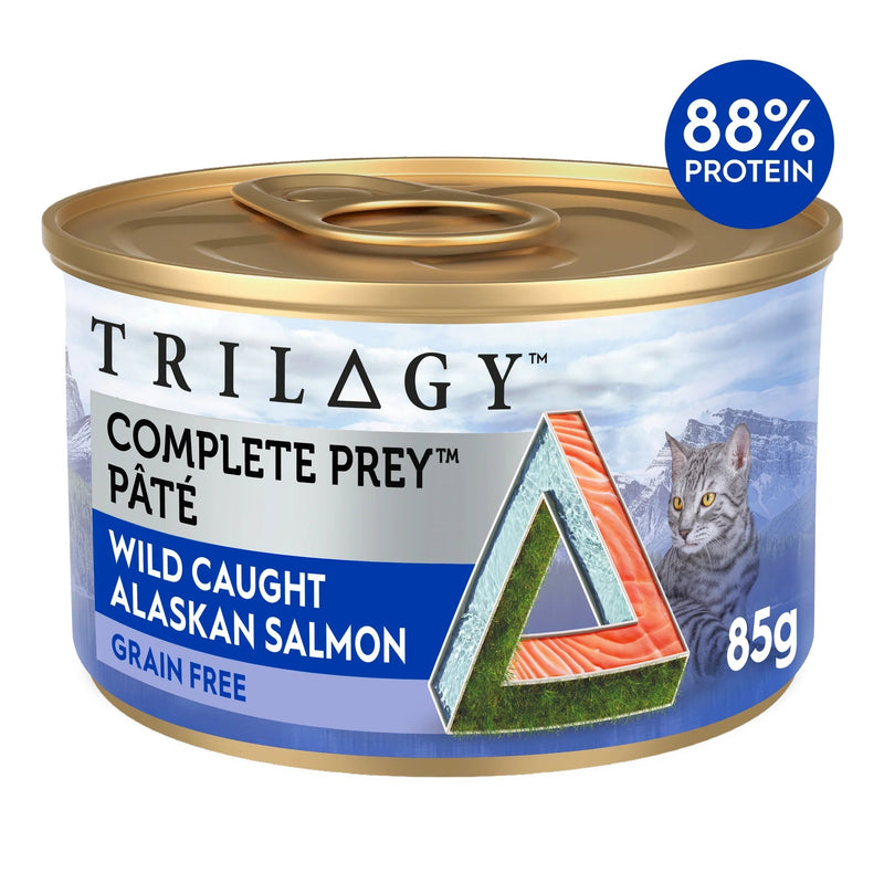Trilogy Complete Prey Pate Salmon Cat Wet Food 85g x 24-Habitat Pet Supplies