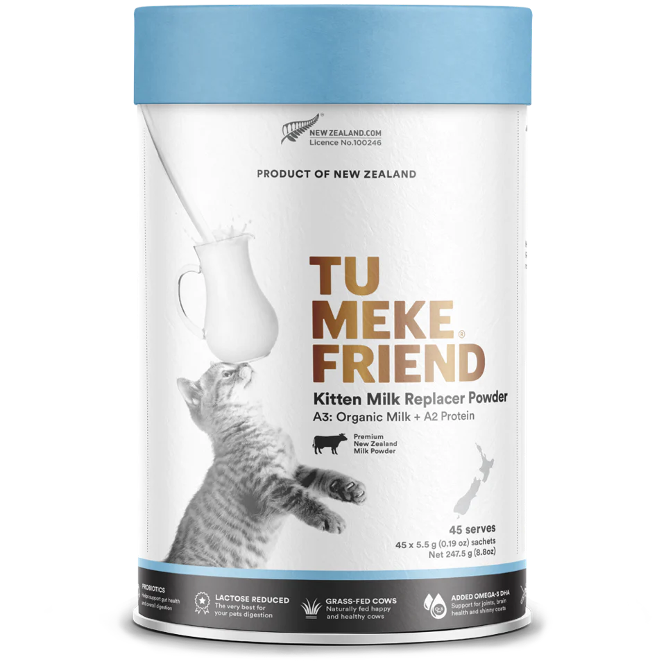 Tu Meke Friend A3 Organic Milk Replacament Powder with A3 Protein for Kittens 45x 5.5g Serves-Habitat Pet Supplies