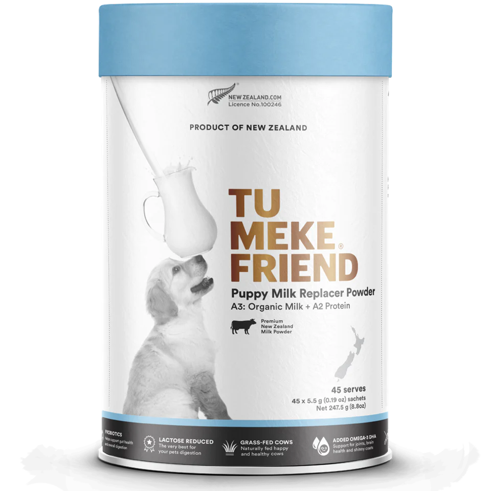 Tu Meke Friend A3 Organic Milk Replacament Powder with A3 Protein for Puppies 45x 5.5g Serves-Habitat Pet Supplies
