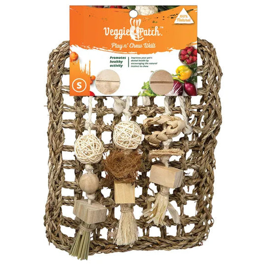 Veggie Patch Play and Chew Wall for Small Animals Small