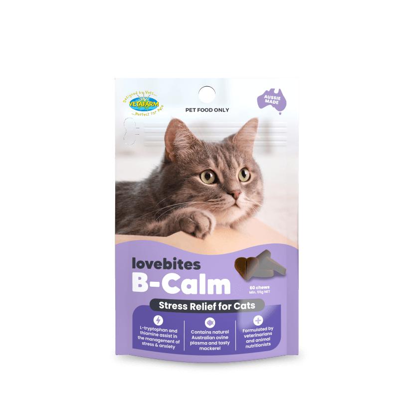 Vetafarm Lovebites B-Calm Calming Chews for Cats 60 Pack :->>-Habitat Pet Supplies