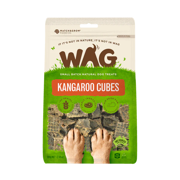 Wag Kangaroo Cubes 200g-Habitat Pet Supplies