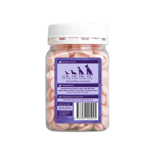 Wag Yoghurt Drops Strawberry Dog Treats 250g