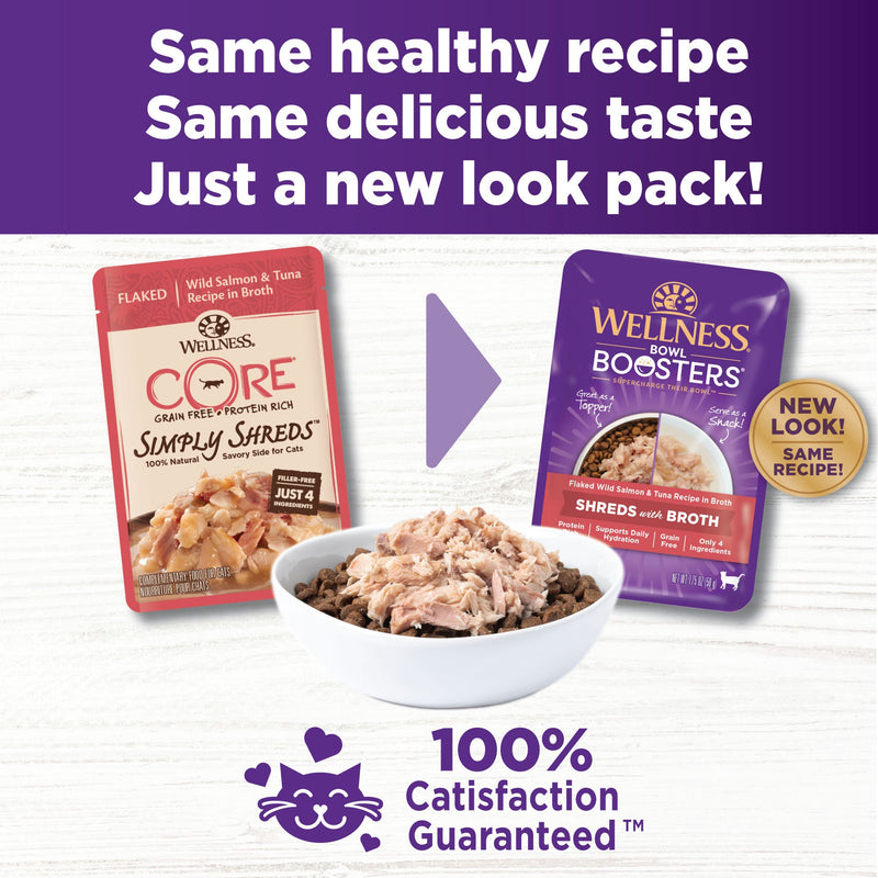 Wellness CORE Simply Shreds Flaked Wild Salmon and Tuna Wet Cat Food 50g