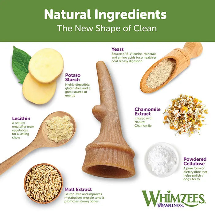 Whimzees Antler Occupy Dog Treat Medium Bulk Box 66 Pack