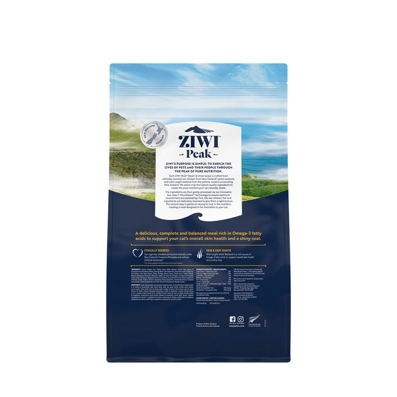 ZIWI Peak Steam and Dired Cage Free Chicken with Whole Mackerel Cat Food 2.2kg