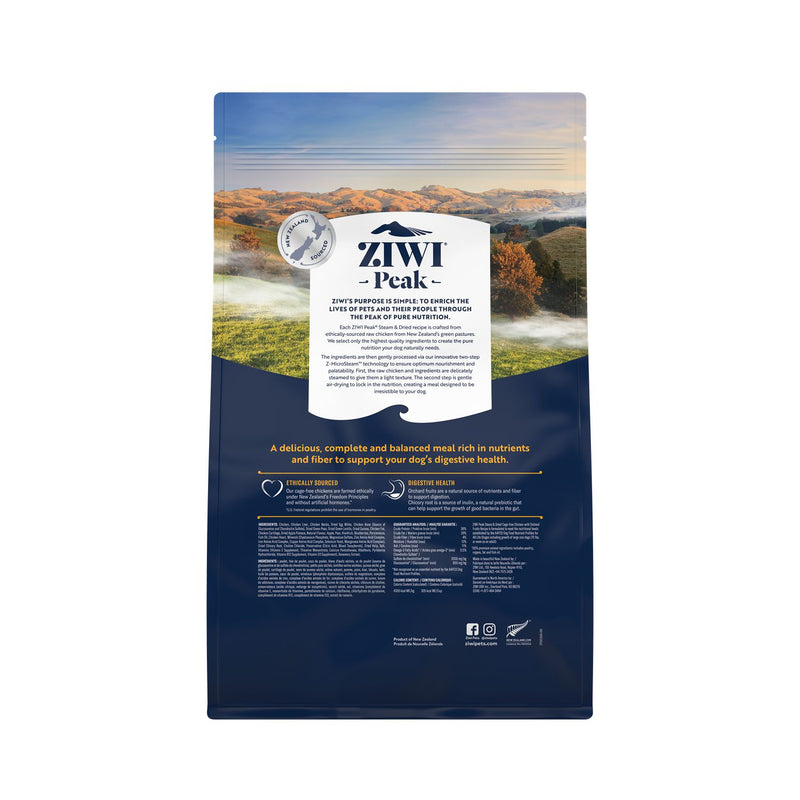 ZIWI Peak Steam and Dried Cage Free Chicken with Orchard Fruits Dog Food 1.5kg