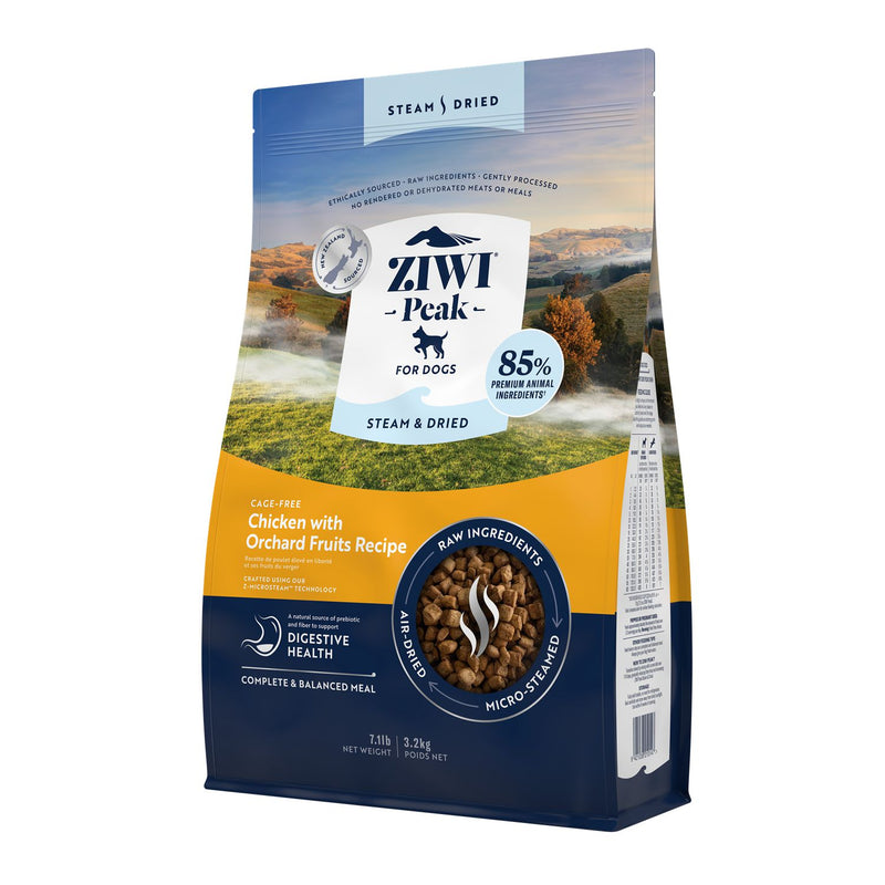 ZIWI Peak Steam and Dried Cage Free Chicken with Orchard Fruits Dog Food 3.2kg