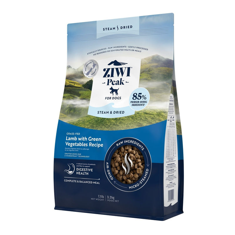 ZIWI Peak Steam and Dried Lamb with Green Vegetables Dog Food 3.2kg *!*!*