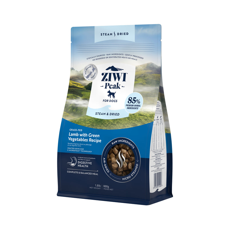 ZIWI Peak Steam and Dried Lamb with Green Vegetables Dog Food 800g *!*!*