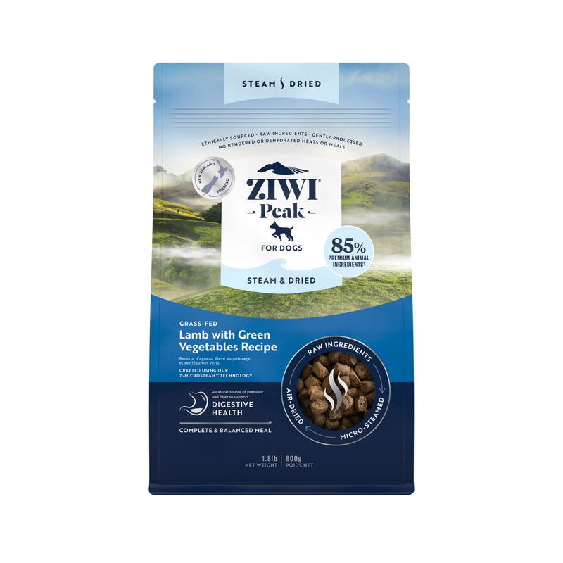 ZIWI Peak Steam and Dried Lamb with Green Vegetables Dog Food 800g-Habitat Pet Supplies