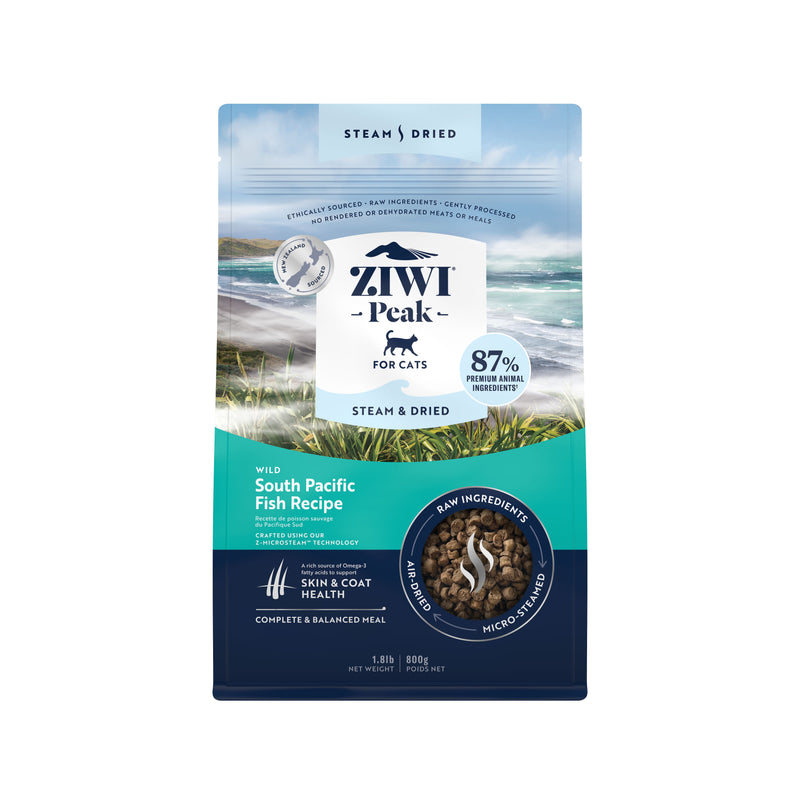 ZIWI Peak Steam and Dried Wild South Pacific Fish Cat Food 800g-Habitat Pet Supplies