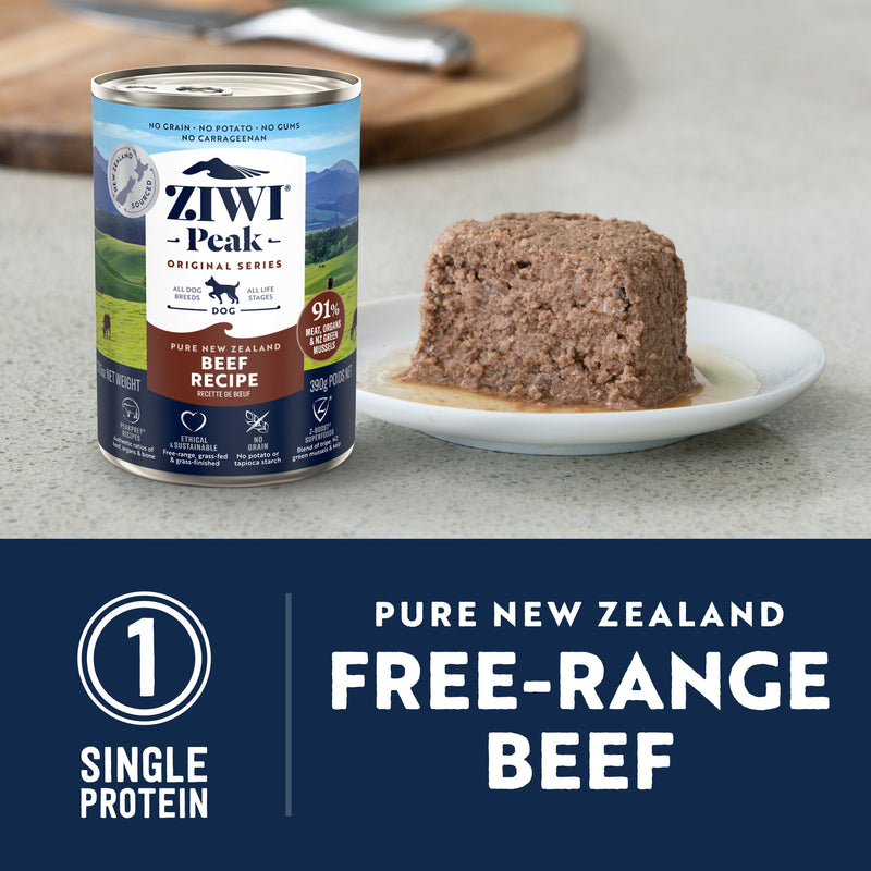 ZIWI Peak Wet Beef Recipe Dog Food 390g
