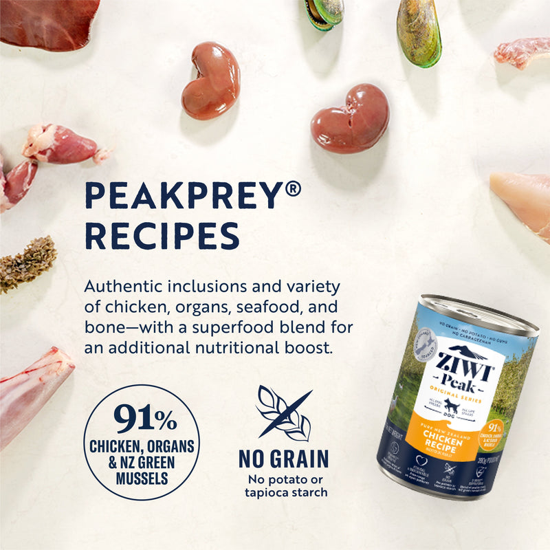 ZIWI Peak Wet Chicken Recipe Dog Food 390g
