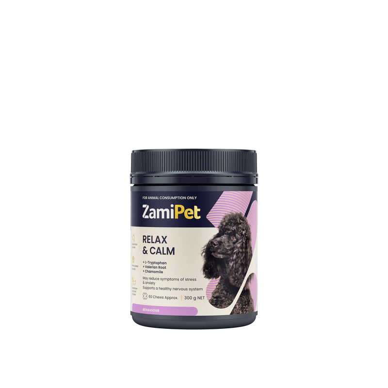 ZamiPet Relax and Calm Chews for Dogs 300g 60 Pack-Habitat Pet Supplies