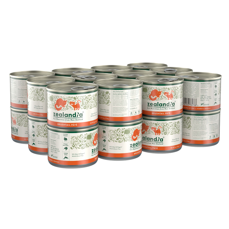 Zealandia Brushtail Possum Pate Adult Cat Wet Food 170g x24-Habitat Pet Supplies