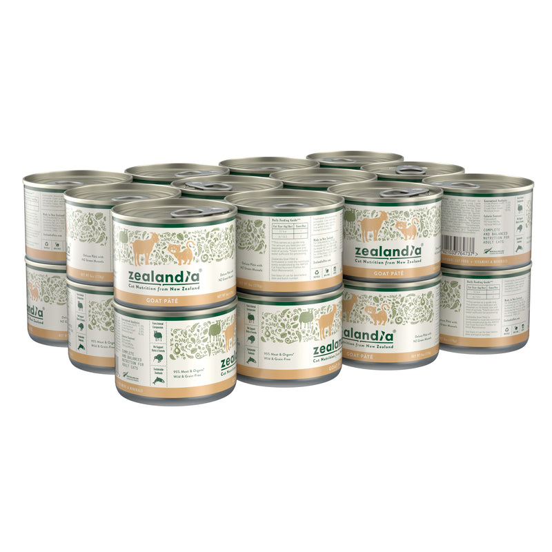 Zealandia Goat Pate Adult Cat Wet Food 170g x24-Habitat Pet Supplies