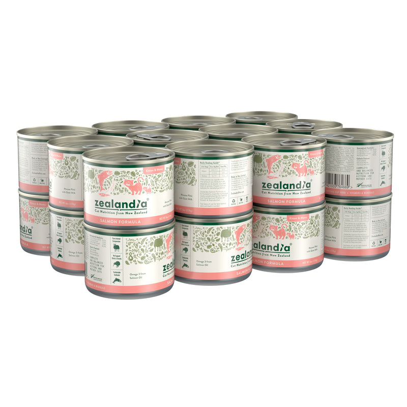 Zealandia Kitten and Mama Salmon Mousse Pate Wet Cat Food 170g x24-Habitat Pet Supplies