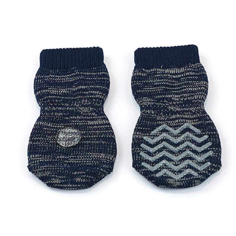 ZeeZ Hydrophobic Non-Slip Pet Socks Navy Medium-Habitat Pet Supplies