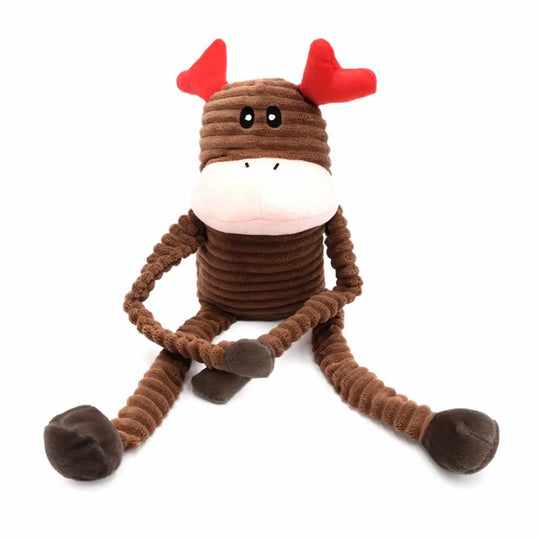 Zippy Paws Christmas Crinkle Reindeer Dog Toy Large