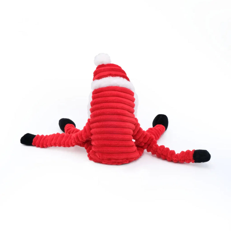 Zippy Paws Christmas Crinkle Santa Dog Toy Small