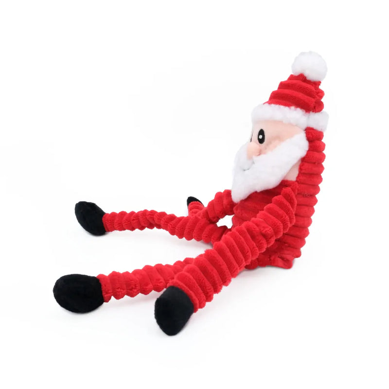 Zippy Paws Christmas Crinkle Santa Dog Toy Small