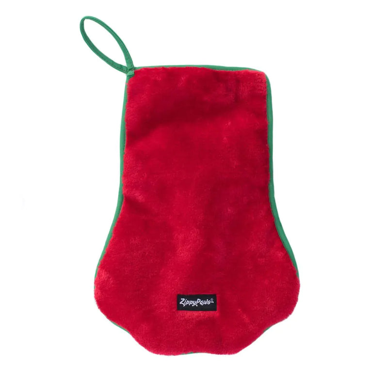 Zippy Paws Christmas Stocking Red Paw Print