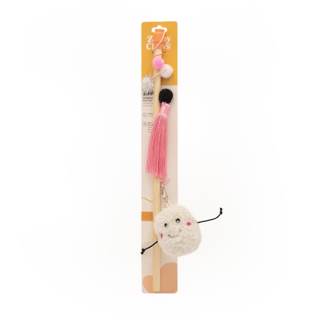Zippy Paws Zippy Claws Catnip ZippyStick Marshmallow Wand Cat Toy***-Habitat Pet Supplies
