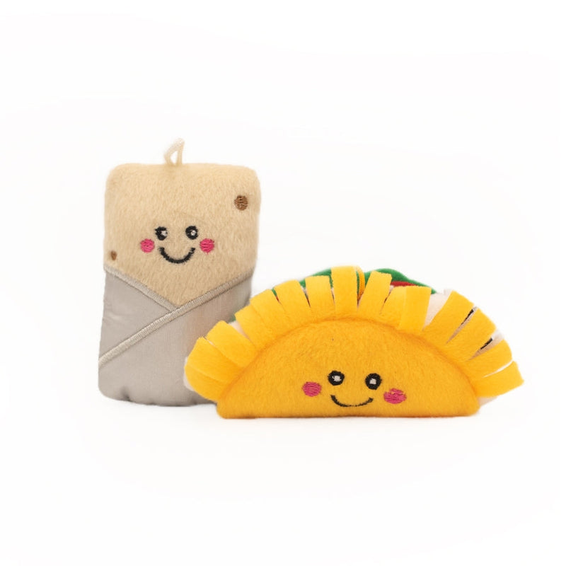 Zippy Paws Zippy Claws NomNomz Taco and Burrito Cat Toy 2 Pack***