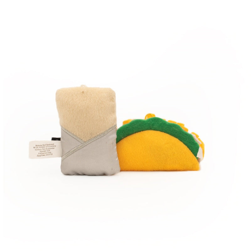 Zippy Paws Zippy Claws NomNomz Taco and Burrito Cat Toy 2 Pack***