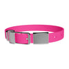 frank green Neon Pink Dog Collar and Tag Large-Habitat Pet Supplies