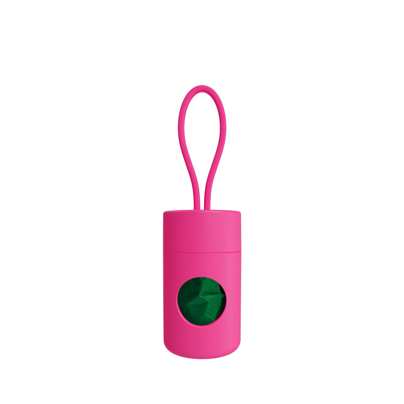 frank green Neon Pink Dog Poo Bag Holder-Habitat Pet Supplies