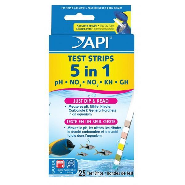 API Quick Test Strip 5 in 1 25 Pack-Habitat Pet Supplies