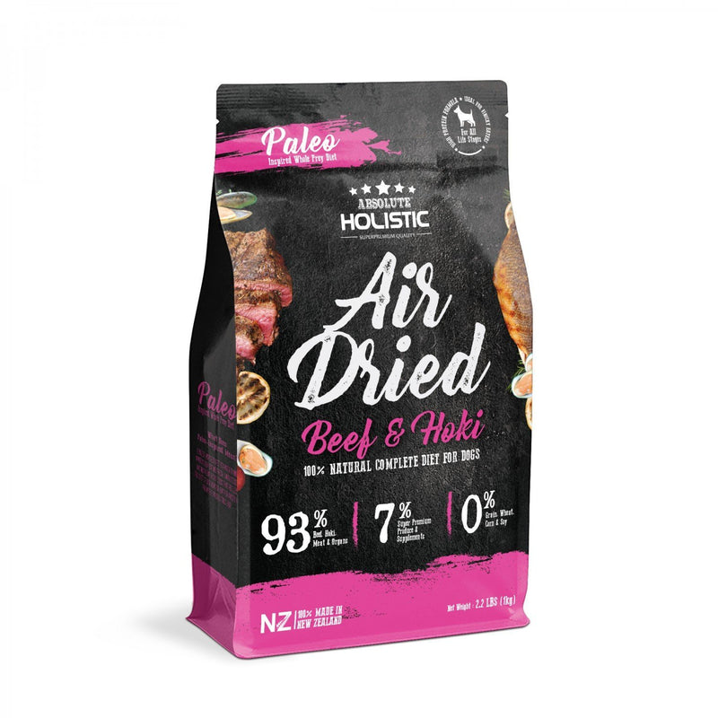 Absolute Holistic Air Dried Dog Food Beef and Hoki 1kg
