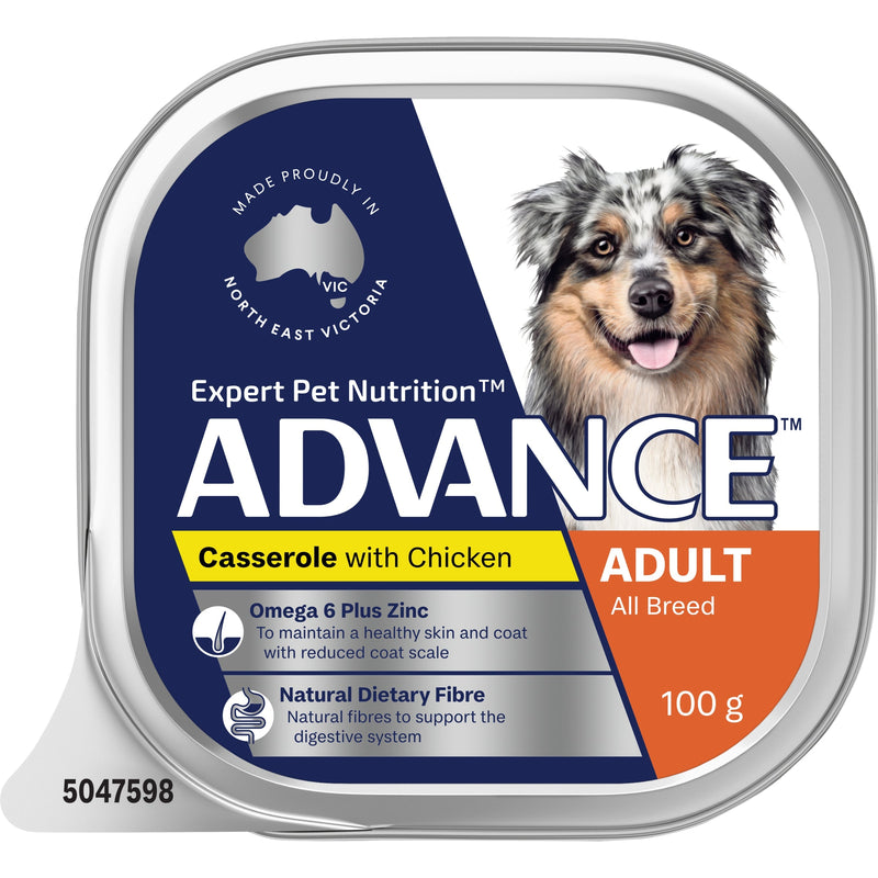 Advance Casserole with Chicken All Breed Adult Dog Wet Food 100g x 12
