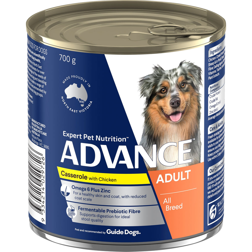Advance Casserole with Chicken All Breed Adult Dog Wet Food 700g-Habitat Pet Supplies