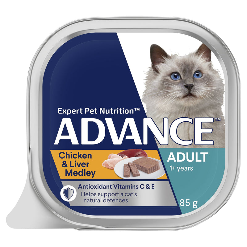 Advance Chicken and Liver Medley Adult Cat Wet Food 85g-Habitat Pet Supplies
